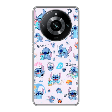 Силиконовый чехол на Realme 11 Pro с принтом Лило и Стич