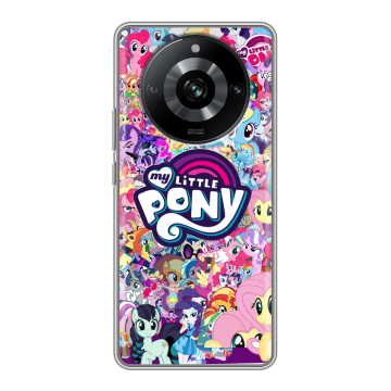Силиконовый чехол на Realme 11 Pro с принтом My little pony Дружба чудо