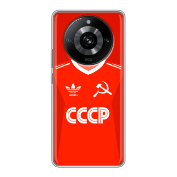 Силиконовый чехол на Realme 11 Pro с принтом Флаг Герб СССР Силиконовый чехол на Realme 11 Pro с принтом Флаг Герб СССР