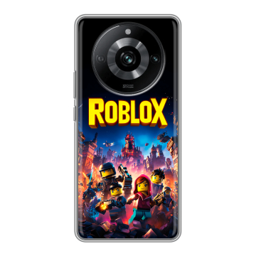 Силиконовый чехол на Realme 11 Pro с принтом Roblox Роблокс