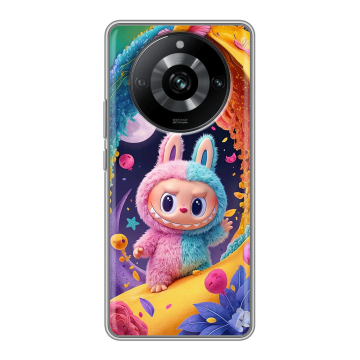 Силиконовый чехол на Realme 11 Pro с принтом Labubu Лабубу Силиконовый чехол на Realme 11 Pro с принтом Labubu Лабубу