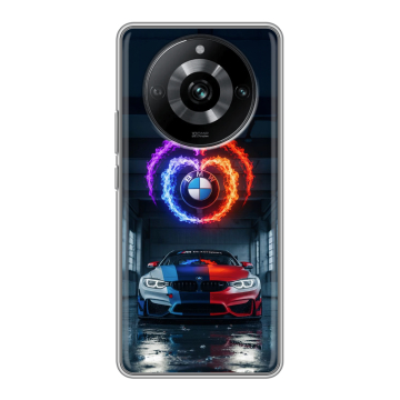 Силиконовый чехол на Realme 11 Pro с принтом BMW БМВ