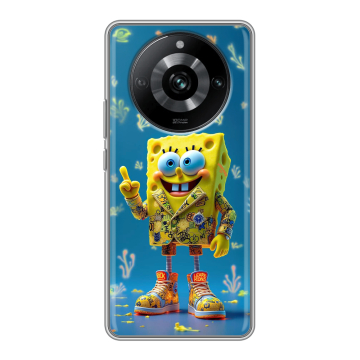 Силиконовый чехол на Realme 11 Pro с принтом Спанч боб Спанчбоб Силиконовый чехол на Realme 11 Pro с принтом Спанч боб Спанчбоб