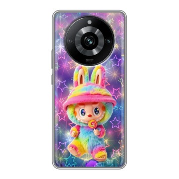 Силиконовый чехол на Realme 11 Pro с принтом Labubu Лабубу