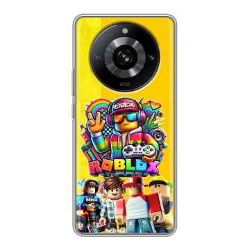 Силиконовый чехол на Realme 11 Pro с принтом Roblox Роблокс