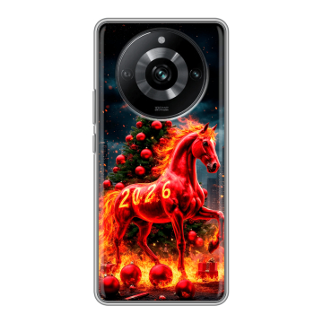 Силиконовый чехол на Realme 11 Pro с принтом Новый год Силиконовый чехол на Realme 11 Pro с принтом Новый год