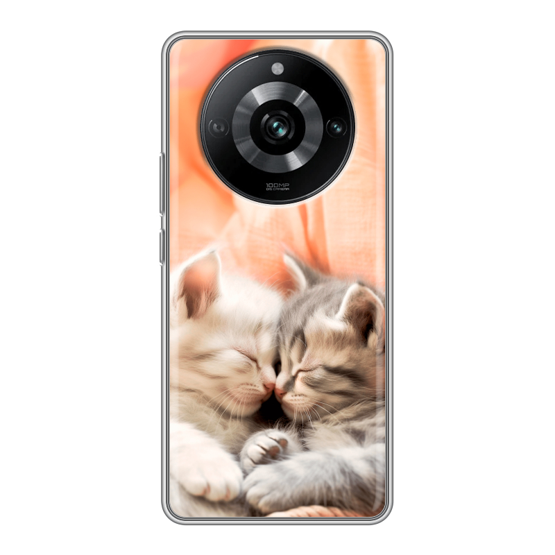 Силиконовый чехол на Realme 11 Pro с принтом Котята Силиконовый чехол на Realme 11 Pro с принтом Котята