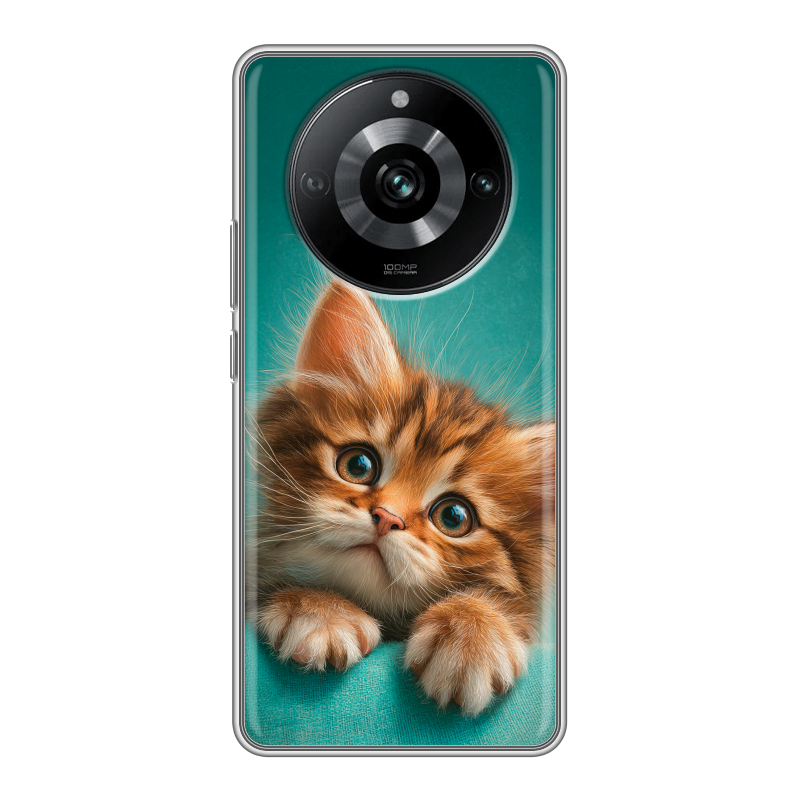 Силиконовый чехол на Realme 11 Pro с принтом котенок Силиконовый чехол на Realme 11 Pro с принтом котенок