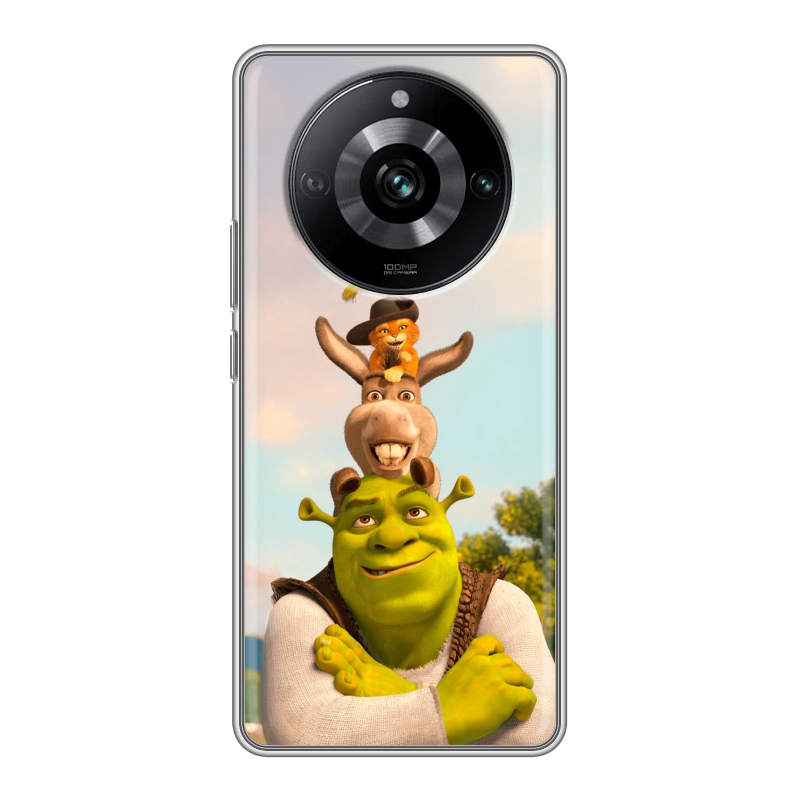 Силиконовый чехол на Realme 11 Pro с принтом Шрек Shrek Силиконовый чехол на Realme 11 Pro с принтом Шрек Shrek
