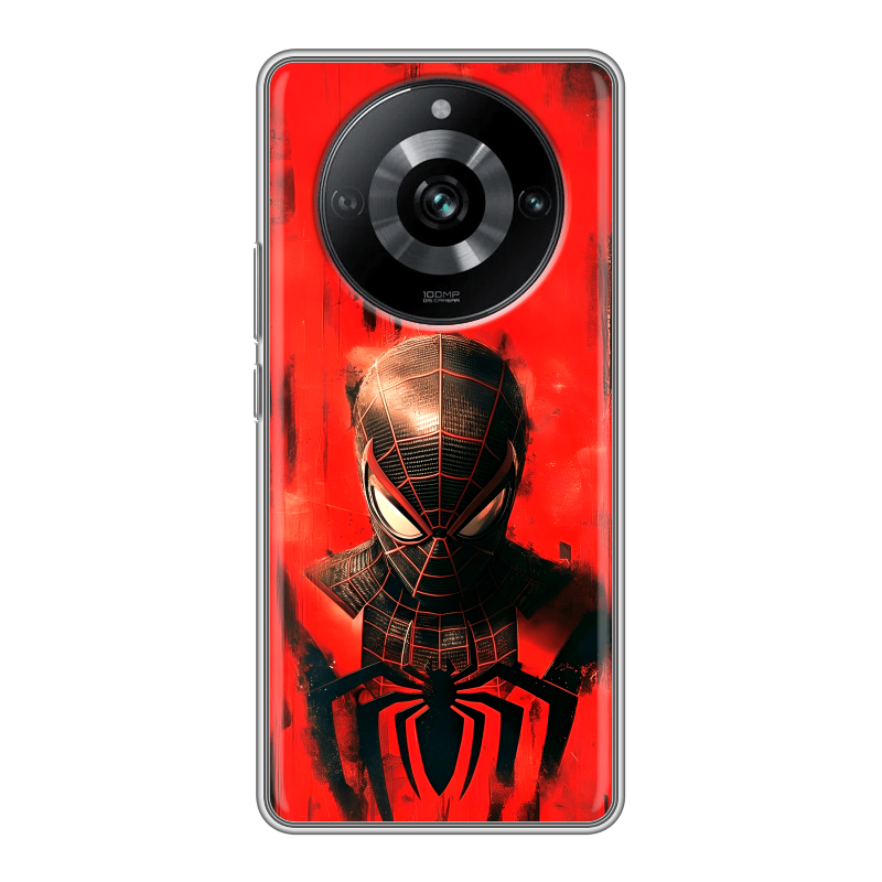 Силиконовый чехол на Realme 11 Pro с принтом человек паук spiderman Силиконовый чехол на Realme 11 Pro с принтом человек паук spiderman