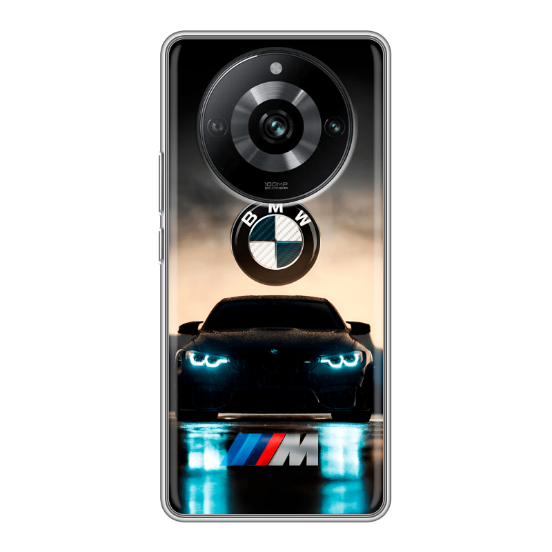 Силиконовый чехол на Realme 11 Pro с принтом БМВ BMW Силиконовый чехол на Realme 11 Pro с принтом БМВ BMW