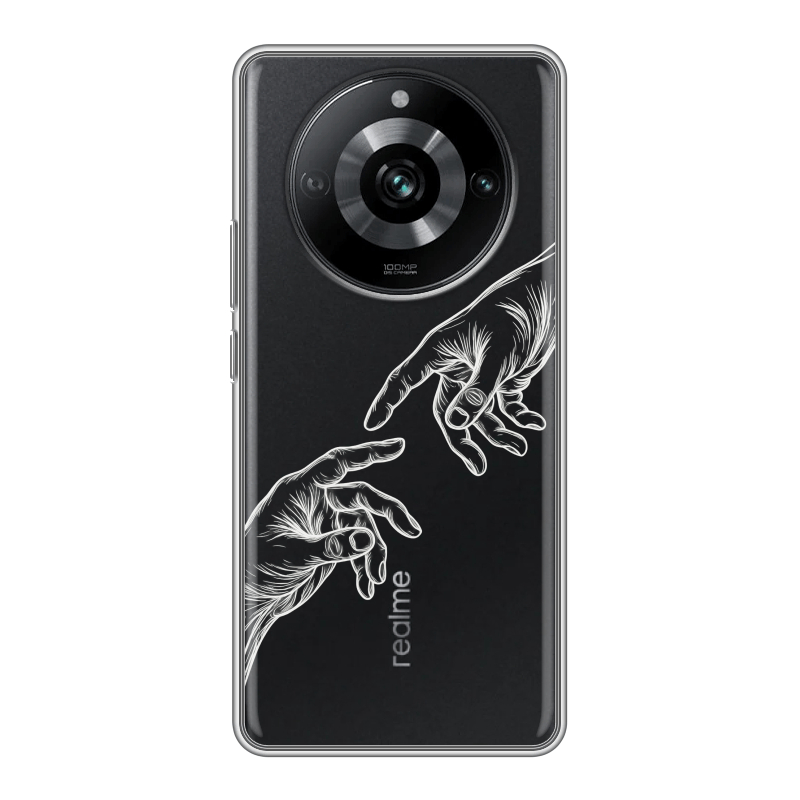 Силиконовый противоударный чехол на Realme 11 Pro с принтом Сотворение мира Силиконовый противоударный чехол на Realme 11 Pro с принтом Сотворение мира