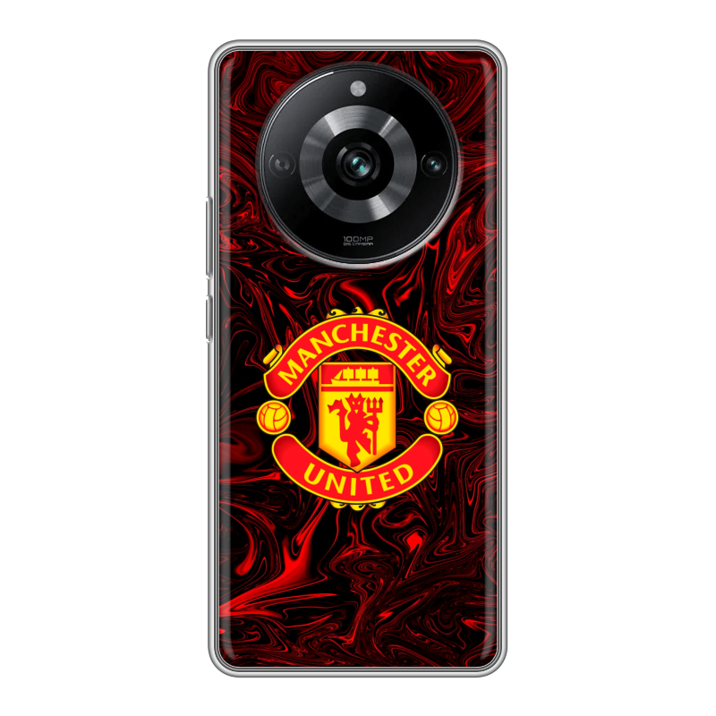 Силиконовый чехол на Realme 11 Pro с принтом Manchester United Силиконовый чехол на Realme 11 Pro с принтом Manchester United