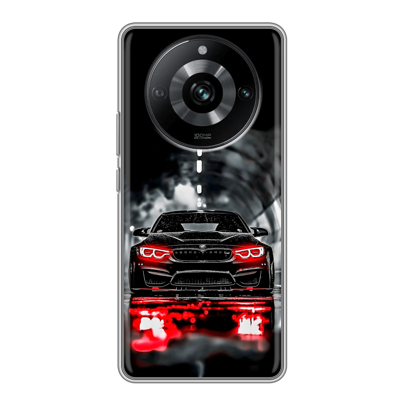 Силиконовый противоударный чехол на Realme 11 Pro с принтом BMW БМВ Силиконовый противоударный чехол на Realme 11 Pro с принтом BMW БМВ