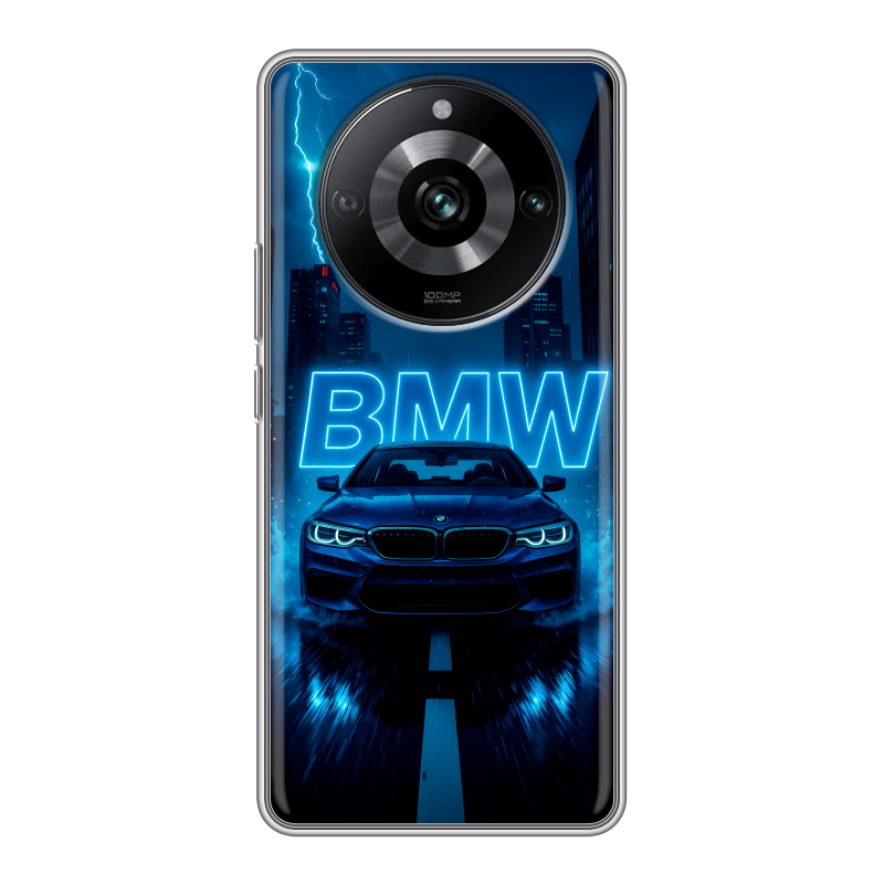 Силиконовый чехол на Realme 11 Pro с принтом BMW БМВ Силиконовый чехол на Realme 11 Pro с принтом BMW БМВ