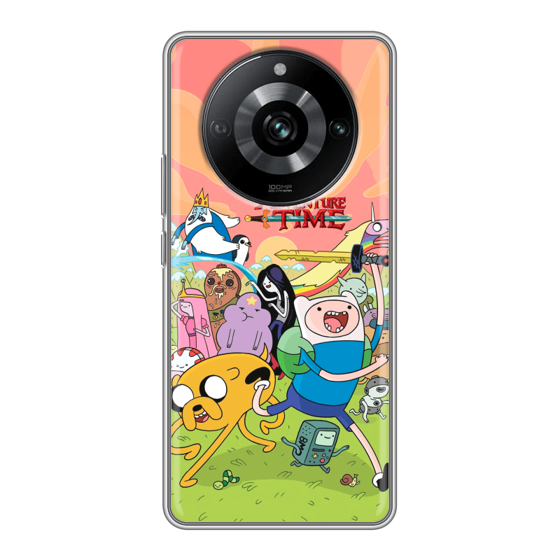Силиконовый противоударный чехол на Realme 11 Pro с принтом Adventure time Время приключений Силиконовый противоударный чехол на Realme 11 Pro с принтом Adventure time Время приключений