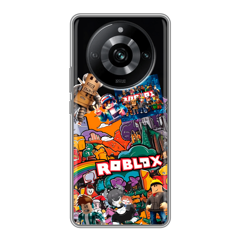 Силиконовый чехол на Realme 11 Pro с принтом Roblox Роблокс Силиконовый чехол на Realme 11 Pro с принтом Roblox Роблокс