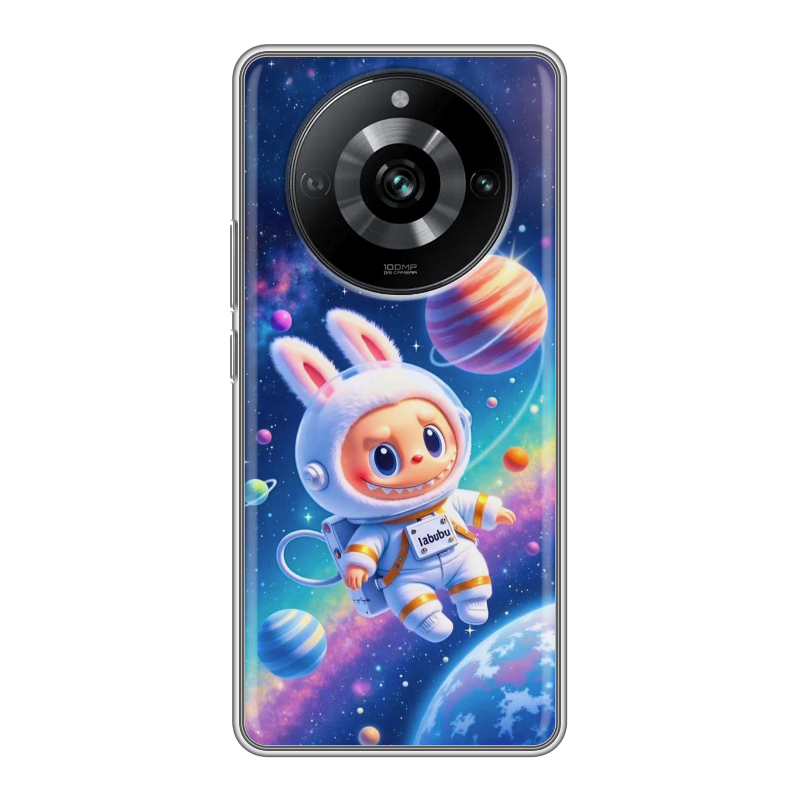 Силиконовый чехол на Realme 11 Pro с принтом Labubu Лабубу Силиконовый чехол на Realme 11 Pro с принтом Labubu Лабубу