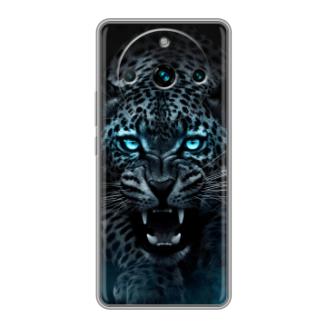Силиконовый чехол на Realme 11 Pro Plus с принтом Темный леопард Силиконовый чехол на Realme 11 Pro Plus с принтом Темный леопард