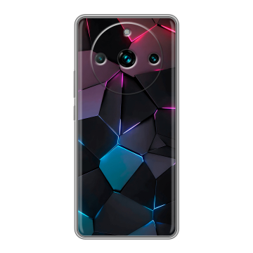Силиконовый чехол на Realme 11 Pro Plus с принтом Геометрия неона Силиконовый чехол на Realme 11 Pro Plus с принтом Геометрия неона