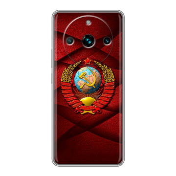 Силиконовый чехол на Realme 11 Pro Plus с принтом Герб СССР Силиконовый чехол на Realme 11 Pro Plus с принтом Герб СССР