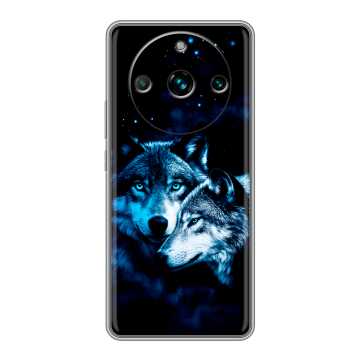 Силиконовый чехол на Realme 11 Pro Plus с принтом Волки Силиконовый чехол на Realme 11 Pro Plus с принтом Волки