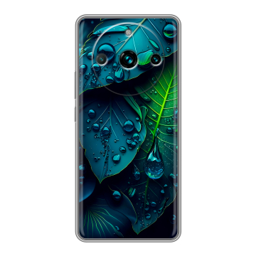 Силиконовый чехол на Realme 11 Pro Plus с принтом Листья Силиконовый чехол на Realme 11 Pro Plus с принтом Листья