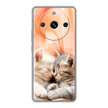 Силиконовый чехол на Realme 11 Pro Plus с принтом Котята