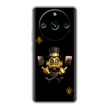 Силиконовый чехол на Realme 11 Pro Plus с принтом Золотой скрудж макдак Силиконовый чехол на Realme 11 Pro Plus с принтом Золотой скрудж макдак