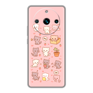 Силиконовый чехол на Realme 11 Pro Plus с принтом Hello Kitty Хелоу Кити
