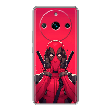 Силиконовый чехол на Realme 11 Pro Plus с принтом Дедпул Deadpool