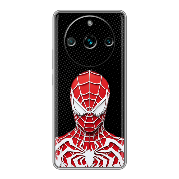 Силиконовый чехол на Realme 11 Pro Plus с принтом человек паук spiderman