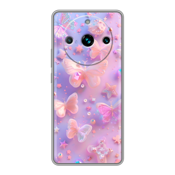 Силиконовый чехол на Realme 11 Pro Plus с принтом Бабочки Силиконовый чехол на Realme 11 Pro Plus с принтом Бабочки