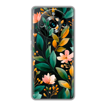 Силиконовый чехол на Realme 11 Pro Plus с принтом Цветы паттерн