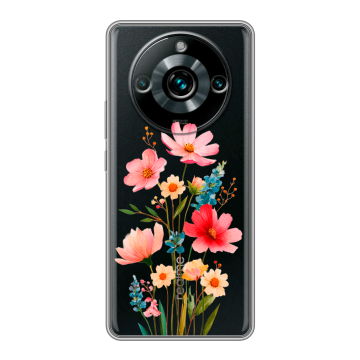 Силиконовый чехол на Realme 11 Pro Plus с принтом Цветы