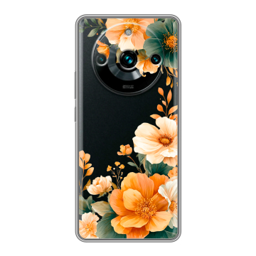 Силиконовый чехол на Realme 11 Pro Plus с принтом Цветы принт