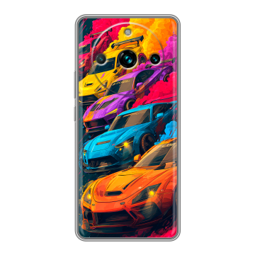 Силиконовый чехол на Realme 11 Pro Plus с принтом Тачки