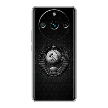 Силиконовый чехол на Realme 11 Pro Plus с принтом Герб Флаг СССР Силиконовый чехол на Realme 11 Pro Plus с принтом Герб Флаг СССР