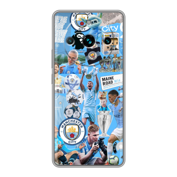 Силиконовый чехол на Realme 11 Pro Plus с принтом Man City Манчестер Сити
