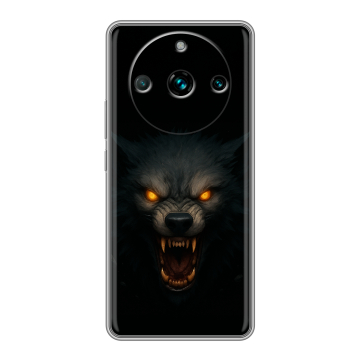 Силиконовый чехол на Realme 11 Pro Plus с принтом Волк