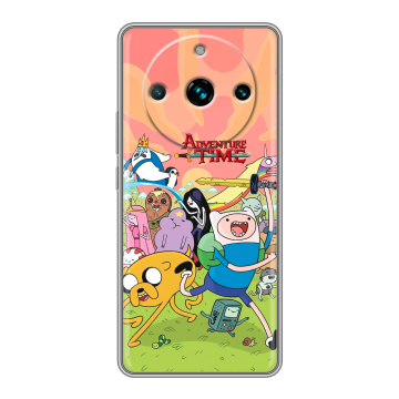 Силиконовый чехол на Realme 11 Pro Plus с принтом Adventure time Время приключений