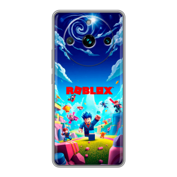Силиконовый чехол на Realme 11 Pro Plus с принтом Roblox Роблокс