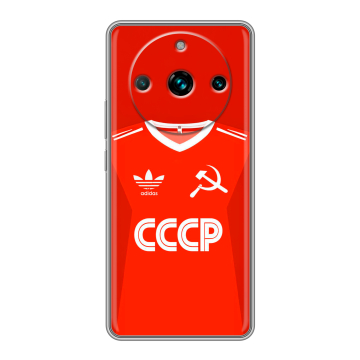 Силиконовый чехол на Realme 11 Pro Plus с принтом Флаг Герб СССР