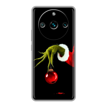 Силиконовый чехол на Realme 11 Pro Plus с принтом Новый год Гринч