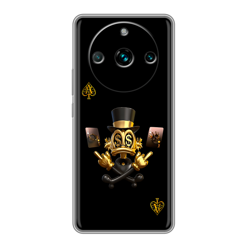 Силиконовый чехол на Realme 11 Pro Plus с принтом Золотой скрудж макдак Силиконовый чехол на Realme 11 Pro Plus с принтом Золотой скрудж макдак