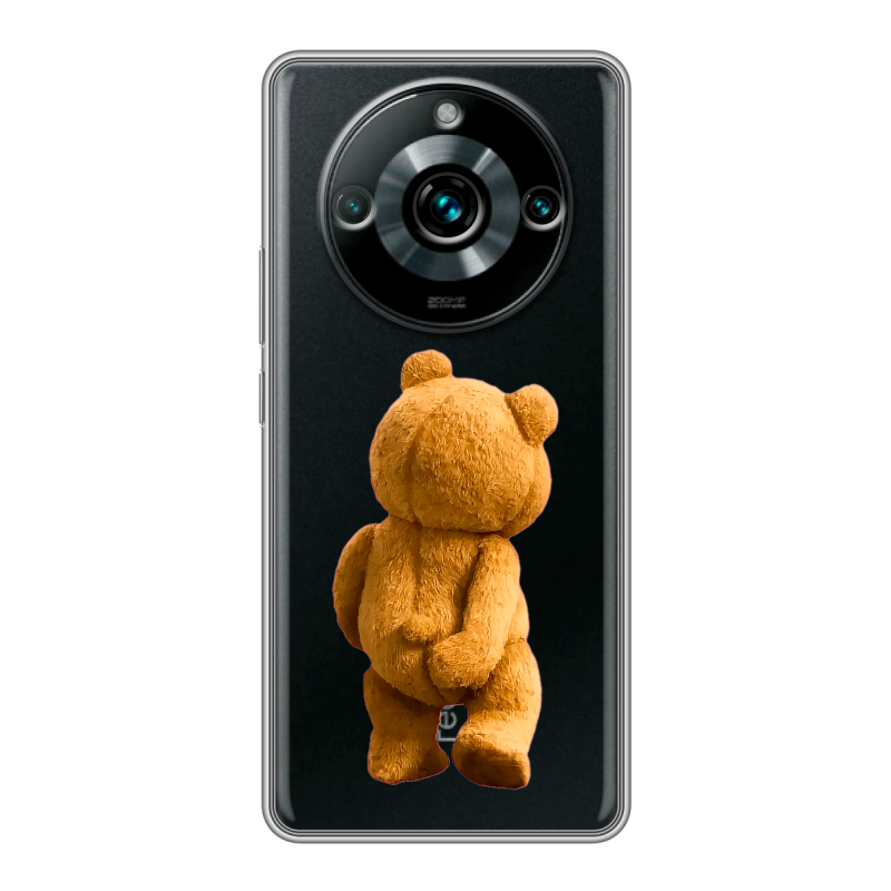 Силиконовый чехол на Realme 11 Pro Plus с принтом Медведь Силиконовый чехол на Realme 11 Pro Plus с принтом Медведь