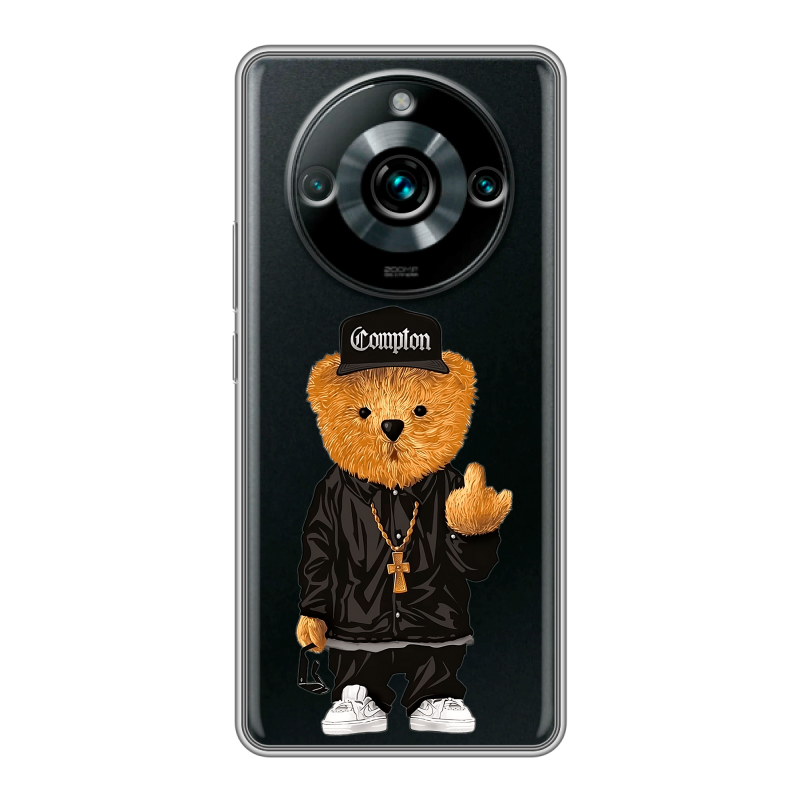 Силиконовый чехол на Realme 11 Pro Plus с принтом Плюшевый медведь Силиконовый чехол на Realme 11 Pro Plus с принтом Плюшевый медведь