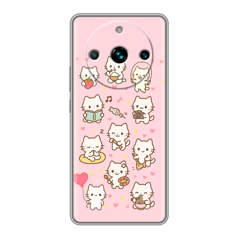 Силиконовый чехол на Realme 11 Pro Plus с принтом Hello Kitty Хелоу Кити Силиконовый чехол на Realme 11 Pro Plus с принтом Hello Kitty Хелоу Кити