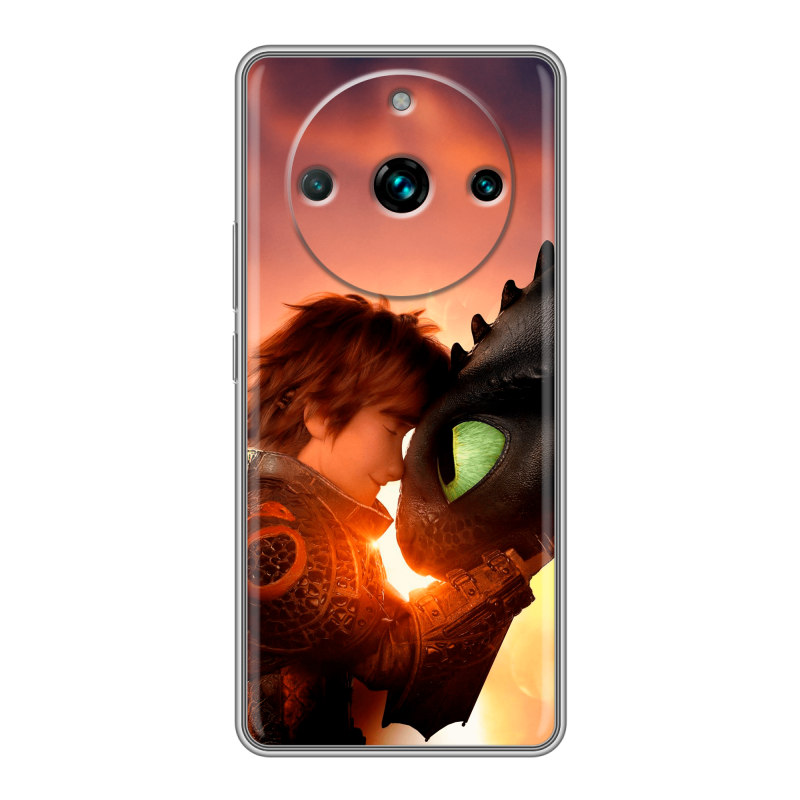 Силиконовый чехол на Realme 11 Pro Plus с принтом Как приручить дракона Силиконовый чехол на Realme 11 Pro Plus с принтом Как приручить дракона