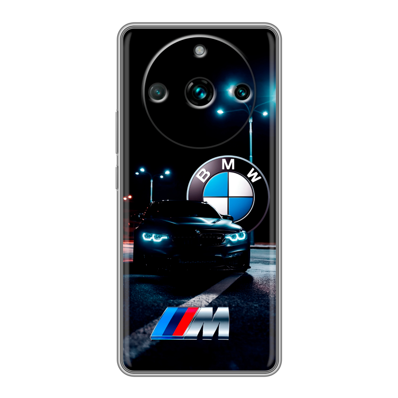Силиконовый чехол на Realme 11 Pro Plus с принтом БМВ BMW Силиконовый чехол на Realme 11 Pro Plus с принтом БМВ BMW